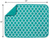 S&T INC. Absorbent, Reversible XL Microfiber Dish Drying Mat for Kitchen, 18 Inch x 24 Inch, Teal Trellis