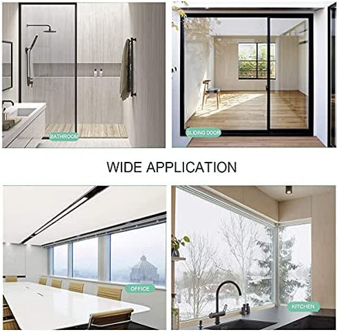 0.05mm Clear Window Security Film Adhesive Anti Shatter Heat Control Safety Window Glass Protection Sticker for Home and Office, 17.7inch x 8.2feet
