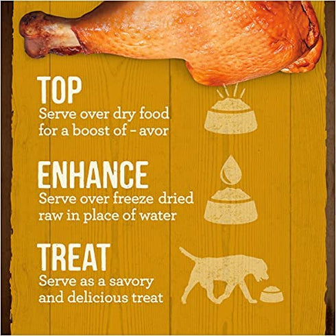 Merrick Grain Free Bone Broth Natural Dog Food Topper, Chicken Bone Broth, Accented with Superfoods & Turmeric, For Adult Dogs of All Breeds, 7 OZ Pouch (Pack of 1)