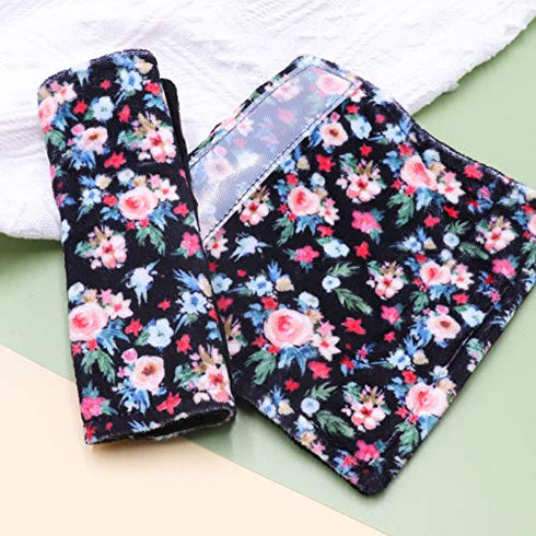 Baby Car Seat Belt Covers for Boys and Girls, Car Seat Straps Shoulder Pads, Soft Car Seat Neck Cover, Minky Seat Belt Protectors for Car Seats, Floral Stroller Strap Cover for Baby Kids