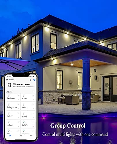 CMARS LED Smart Light Bulbs E12 Base, WiFi Smart Candelabra Bulb Compatible with Alexa Google Home IFTTT, Dimmable and RGB Color Changing Light Bulb, 320 lm 35w Equivalent (2.4 Ghz only) 2 Pack