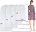 Refrze Garment Bags with Zipper, Garment Cover, 8 Pack Clear Garment Bags, Hanging Garment Bag, Dress Garment Bags for Closet Storage or Travel, Breathable Garment Covers 24'' x 43''/ 50''