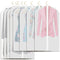 Refrze Garment Bags with Zipper, Garment Cover, 8 Pack Clear Garment Bags, Hanging Garment Bag, Dress Garment Bags for Closet Storage or Travel, Breathable Garment Covers 24'' x 43''/ 50''