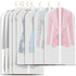 Refrze Garment Bags with Zipper, Garment Cover, 8 Pack Clear Garment Bags, Hanging Garment Bag, Dress Garment Bags for Closet Storage or Travel, Breathable Garment Covers 24'' x 43''/ 50''