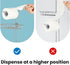 Toilet Paper Roll Holder Stand Bathroom Tissue Holders Free Standing with Middle Shelf Storage Reserve Mega Rolls/ Phone/Wipe-Gray