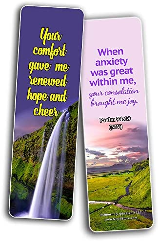 Powerful Bible Verses Bookmarks - God is in Control (30 Pack) - Handy Powerful Bible Verses About God is in Control Bible Texts