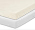 Everyday Kids 2-Pack Fitted Crib Sheets, 100% Soft Breathable Microfiber Baby Sheet, Fits Standard Size Crib Mattress 28in x 52in, White Nursery Sheet and Beige Nursery Sheet