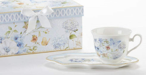 Delton Porcelain Butterfly Tea and Toast Set