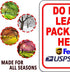 Do NOT Leave Packages Here Delivery Sign for Delivery Driver - Delivery Instructions for My Packages from Amazon, FedEx, USPS, UPS - Indoor Outdoor Delivery Signs for Home, Office, Work - 8.5" x 10"