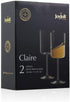 JoyJolt White Wine Glasses Claire Collection 11.4 Ounce Wine Glasses Set of 2 Deluxe Crystal Glasses with Ultra-Elegant Design Ideal for Home Bar, Kitchen, Restaurants Made in Europe