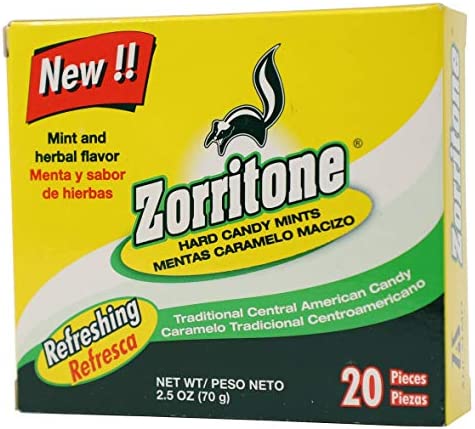 Zorritone Cough Drops | Mint Flavored Central American Cough Lozenges for Fast Acting Cough Relief and Sore Throat Soothing from The Common Cold, Flu, and Allergies; 20 Pieces