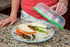 Press n Fresh Universal Vacuum Air-tight Food Sealer Container Plate Platter Lid Cover Topper Dome, Stackable, Dishwasher and BPA Free (9 & 7 inches, Green)