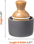 Full Circle Bubble Up Ceramic Soap Dispenser & Bamboo Dish Brush, White/Gray