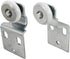 Prime-Line N 7533 Sliding Closet Door Roller Kit, 3/4 inch Wheel Diameter, Convex(Round) Edge Plastic, Stamped Steel Construction, Includes 3/8inch and 1/2inch Offset Pairs, 2Front and 2Back Rollers
