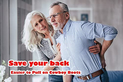 Boot Hooks Boot Puller for Cowboy Boots, Wood Handles (2 hooks)