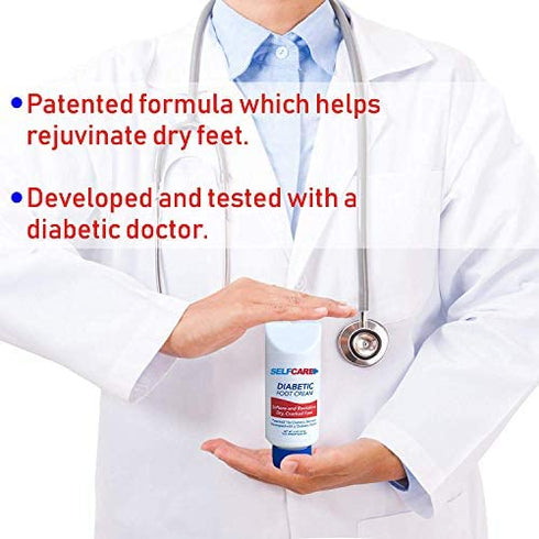 Diabetic Foot Cream Revitalize Cracked Feet & Promote Circulation. Leaves Hands Legs & Body Smooth Patented Lotion, 5 oz