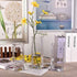 Diamond Star Tall Square Vase Home Decorative Flower Glass Vase Wedding Party Table Centerpieces(4"—4"—10")