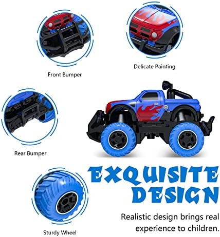 Toddlers Toys for 4-5 Year Old Boys RC Car Remote Control Trucks for 3-4 Year Old Kids , Birthday Gifts Preschool Toys Cars RWD 1/43 Scale ?Blue RAM?