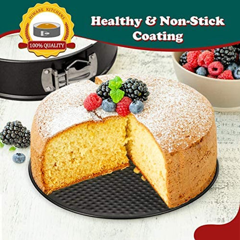Hiware 6 Inch Non-stick Springform Pan with Removable Bottom - Leakproof Cheesecake Pan with 50 Pcs Parchment Paper, Compatible with 3 Qt Instant Pot