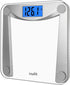 Vitafit Digital Body Weight Bathroom Scale Weighing Scale with Step-On Technology,Extra Large Blue Backlit Display and Batteries Included, 400 Pounds,Clear Glass