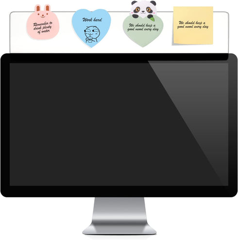 Monitor Memo Board Top Mount,18" Monitor Sticky Note Holder,Sticky Boards,Message Board for Computer Monitors