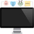 Monitor Memo Board Top Mount,18" Monitor Sticky Note Holder,Sticky Boards,Message Board for Computer Monitors
