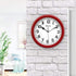 Solayman's Ultimate Silent Wall Clock with Non-Ticking Quartz Movement, Easy to Read Classic Round Wall Clock for Living Room Decor, Bedroom, Kitchen, Office, Classroom- Red Wall Clock