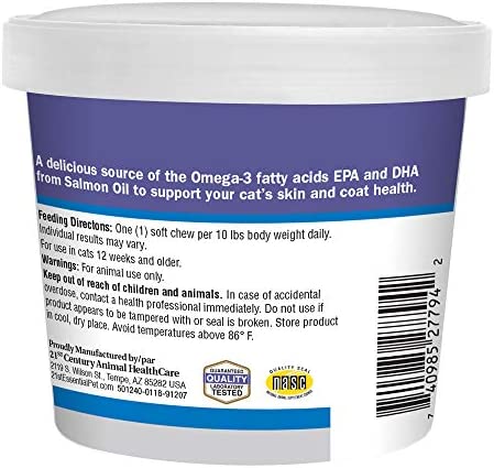 Essential Pet Products Alaska Wild Salmon Oil Soft Chews with Natural Omega-3 Fatty Acids for Cats