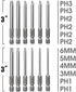 REXBETI Slotted Phillips Screwdriver Bit Set, 1/4 Inch Hex Shank S2 Steel Magnetic 3 Inch Long Drill Bits, 12 Piece