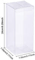 BENECREAT 20 Pack 2.7x2.7x6.3" Plastic Boxes Rectangle Plastic Party Favor Boxes for Wedding Party Treat Candy Cupcakes