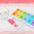 AM PM Pill Organizer,SZREDU 7 Day Weekly Pill Case, 2 Times a Day Pill Container, Medication Organizer with Unique Push-Button Pop Open Design for Vitamin, Fish Oils,Capsules