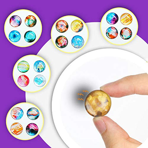 Ceramic Magnets for Craft Fridge Refrigerator Magnets with Transparent Glass Cabochons Round Disc Ferrite Ceramic Magnets for DIY Fridge Craft Making Magnet with Adhesive Backing