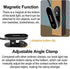 Visson Stepless Dimming Book Light,12 LED Reading Lights for Books in Bed,3 Color Temperature,Rechargeable Clip-on Light with Magnetic Function.Perfect for Bookworms,Kids
