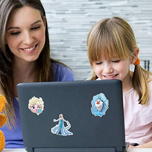50Pcs Frozen Stickers Waterproof Vinyl Stickers for Water Bottle Luggage Bike Car Decals Anna and Elsa Stickers for Kids(Frozen)