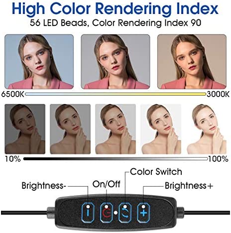 Ring Light for Zoom Meetings, Laptop Ring Light with Tripod Stand, Ring Light with Suction Cup for Computer Monitor …