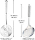 TENTA Kitchen Multi Kitchen Utensil Stainless Steel Cooking Skimmer Slotted Fish Turner Spatula Spoon Colander Drain Water Filter Spoon Ladle Spider Strainer Skimmer Ladle for Cooking &Frying (2pcs)