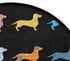 Dog Cat Pet Doormat Dogs Dachshund Round Floor Mat Washable Non-Slip Indoor Outdoor Area Rug for Bedroom Living Room Home Decor 36"