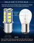 Qoope 1142 1076 LED Bulb for RV, 1004 BA15D White Light Bulb Replacement for 12V Camper Trailer Motorhome Boat Interior Light, 5050 18SMD Double Contact Bayonet,#90 Yard Landscape Bulb (10 Pack)