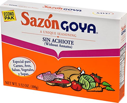 Goya Foods Sazon Seasoning without Annatto, 3.52 Ounce
