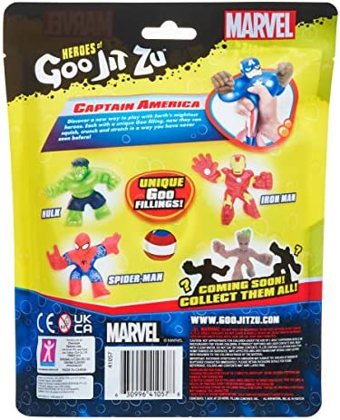 Heroes of Goo Jit Zu Licensed Marvel Hero Pack - Captain America, Multicolor (41057)