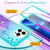 Ruky Case Compatible with iPhone 13 Pro Max, Full Body Glitter Liquid Cover with Built-in Screen Protector Soft TPU Shockproof Protective Girls Women Phone Case for iPhone 13 Pro Max, Teal Purple