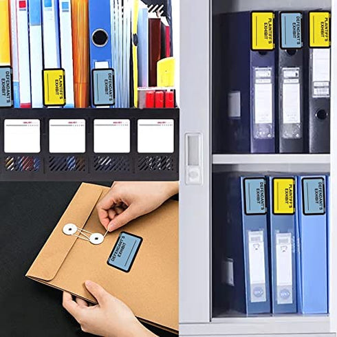 Legal Yellow Plaintiff's Exhibit Blue Defendant's Exhibit Stickers 1.65 X 1 Inches - Color-Coded Exhibit Labels 400 Stickers Per Pack