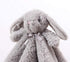 CREVENT Cozy Plush Baby Security Blanket Loveys for Baby Boys and Girls, Minky Dot Front + Sherpa Backing with Animal Face (Grey Bunny)
