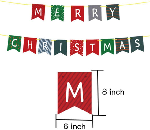 Christmas Party Decorations Kit - Set Includes Merry Christmas Banner Paper Fans Honeycomb Balls Xmas Photo Booth Props Confetti Balloons Red Green Latex Balloons String for Indoors Office Home Decors