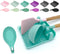 LSVGOE 2 Pack Multiple Utensil Spoon Rest with Drip Pad Non-Slip Heat Resistant Kitchen and Grill Spoon Holder for Spatula, Ladle, Tongs, Kitchen Gadgets, and Cooking Accessories (Lake Green)