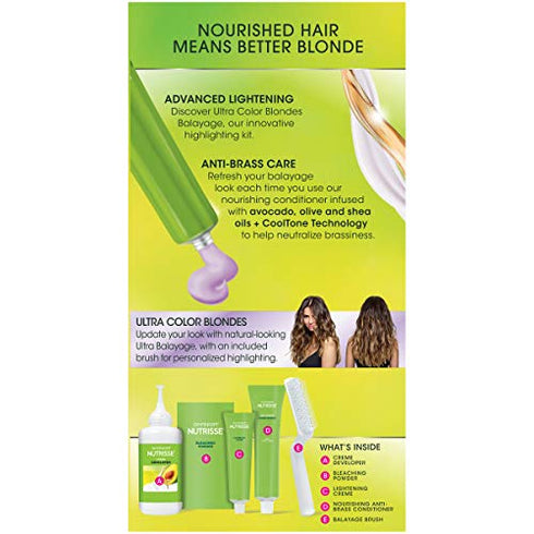 Garnier Hair Color Nutrisse Ultra Color Nourishing Creme, BY1 Ultra Balayage (Icing Swirl) Blonde Permanent Hair Dye, 1 Count (Packaging May Vary)