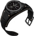 CooBES Compatible with Samsung Galaxy Watch 46mm/Galaxy Watch 3 45mm/Gear S3 Frontier/Classic Bands, 22mm Genuine Leather Cuff Bracelet Replacement Strap with Stainless Steel Buckle Men Women (Black)