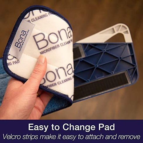 Bona Microfiber Cleaning Pad, for Hardwood and Hard-Surface Floors, fits Bona Family of Mops, 3 Pack