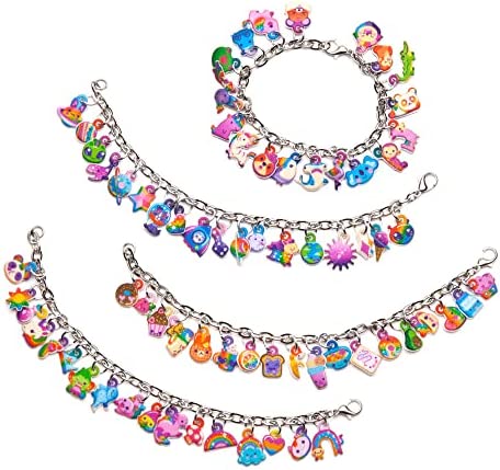 Craft-tastic — DIY Puffy Charm Bracelets Kit — Make Your Own Jewelry — Ages 6+