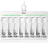 EBL 8 Bay AA AAA Battery Charger - Individual Battery Charger with 5V 2A Fast Charging Function for Ni-MH Ni-CD AA AAA Rechargeable Batteries